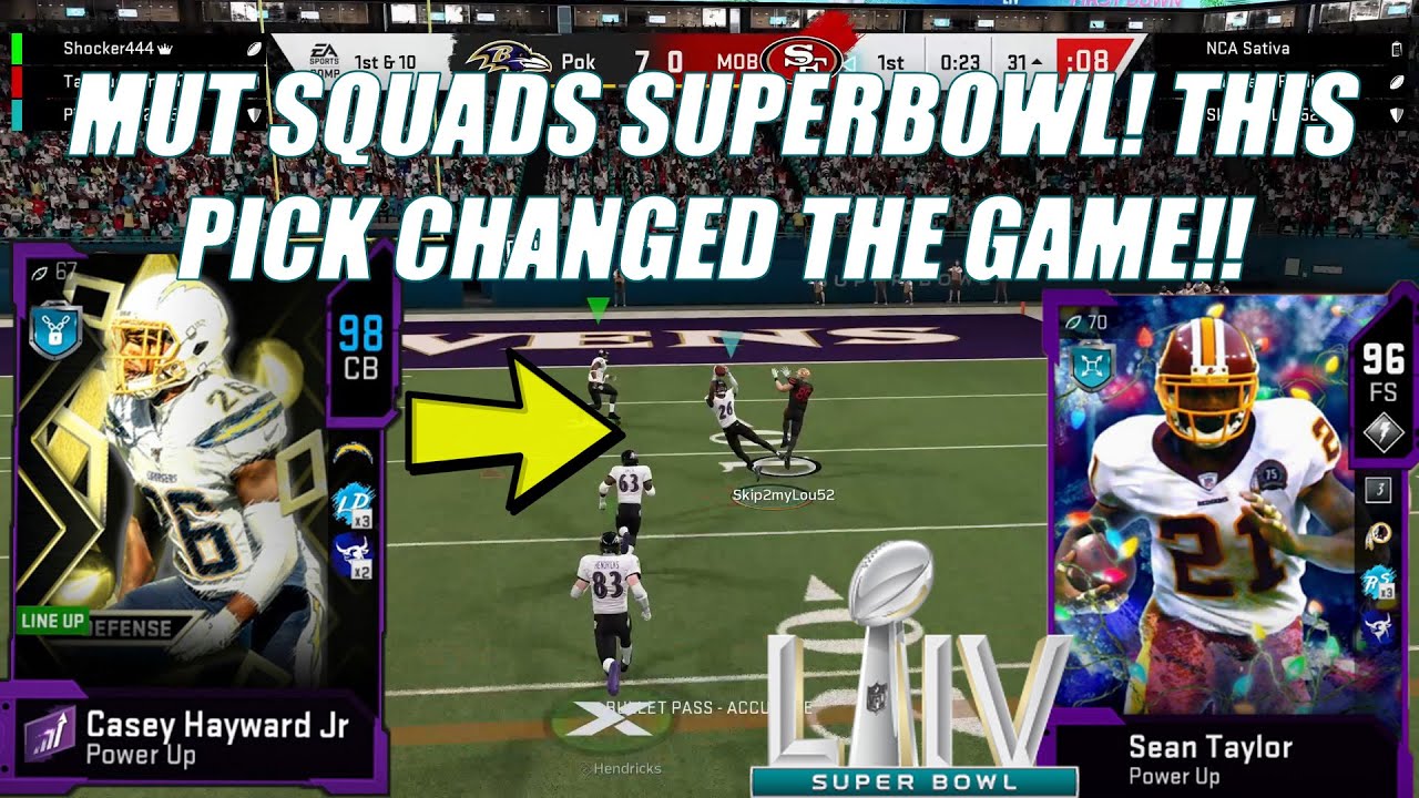 MUT SQUADS SUPERBOWL! THIS PICK CHANGED THE GAME! Madden 20 Squads Gameplay!
