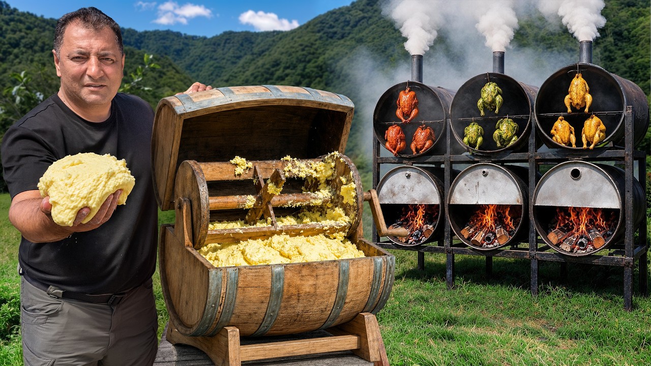 Baking Whole Chickens With Fresh Butter In The Mountains!