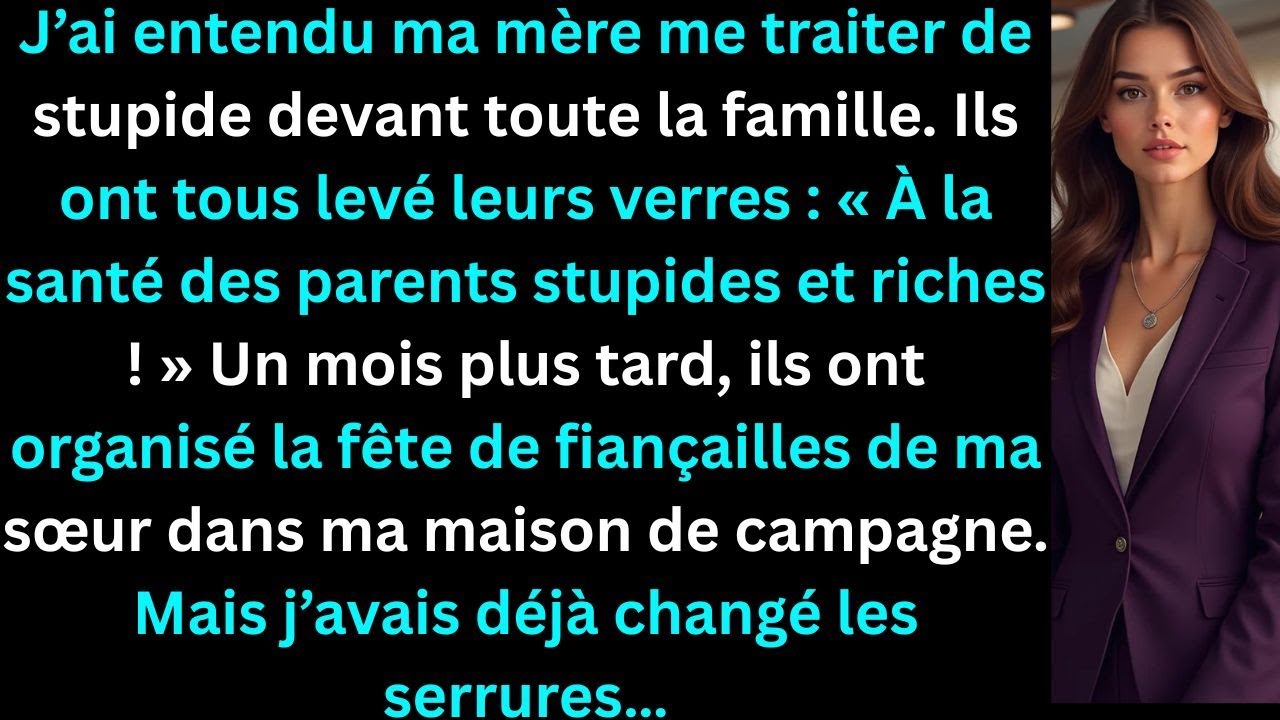 À la fête de fiançailles, j’ai surpris ma mère en train de me traiter d’idiote. Mais je…