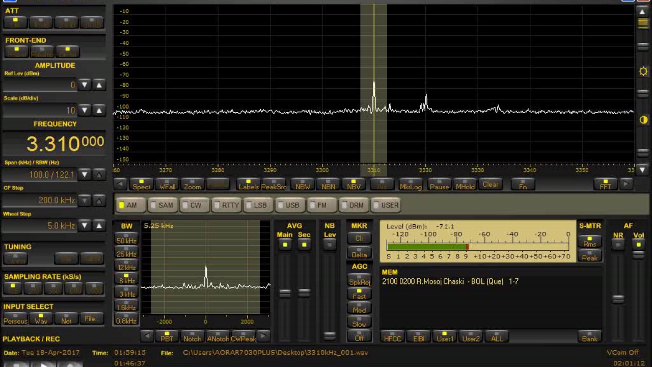 Mosoj Chaski Radio (Bolivia) 3310kHz 4/18/17 ~02:00* UTC - Closing Announcement