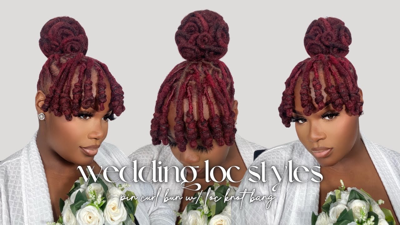 💍 WEDDING LOC STYLE SERIES EP. 8 | Pin Curl Bun w/ Loc Knot Bang | IamJackieCymone