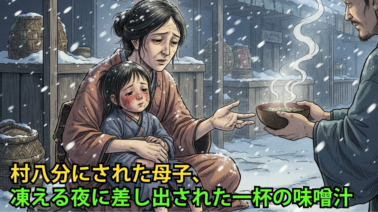 村八分にされた母子、凍える夜に差し出された一杯の味噌汁| 野談 | 伝説 | 昔話 | 説話 | 民話