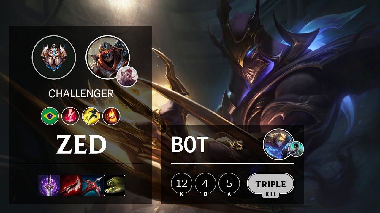 Zed Bot vs Ezreal - BR Challenger Patch 10.16