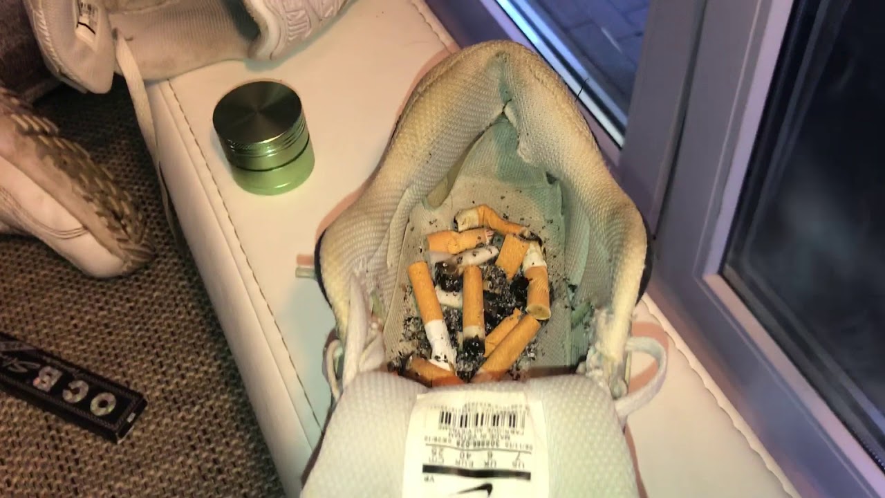 Girls trashed Nike Air Max 1 used as ashtray