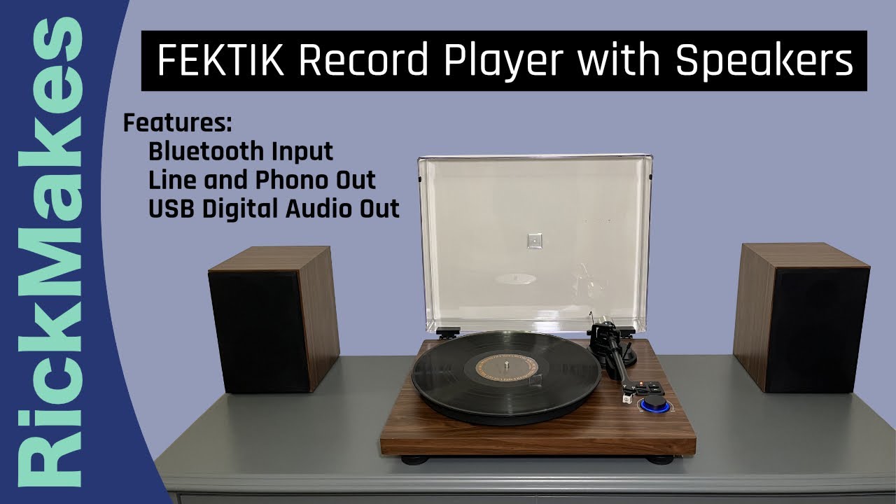 FEKTIK Record Player with Speakers