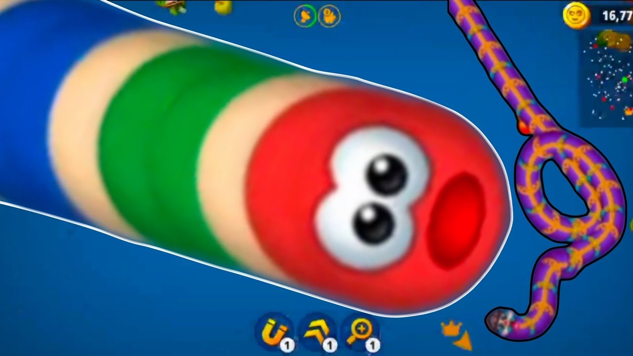 Wormzone best gameplay world's biggest score shokd 😱😂😮