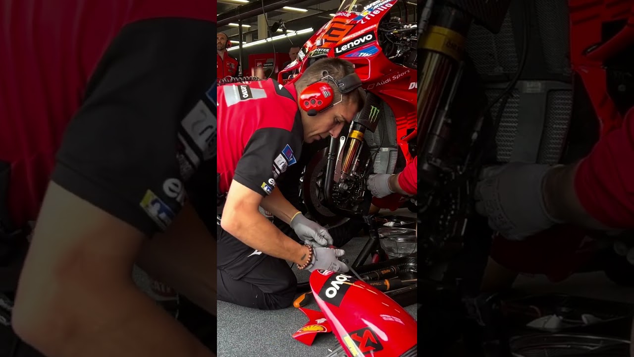 Marc Marquez 🔥 MotoGP Ducati Lenovo 🔥 Front Wheel change 🔥