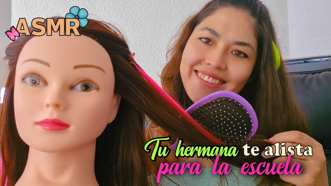 ASMR Tu hermana mayor te alista para ir a la escuela, te lava la carita y prepara el desayuno