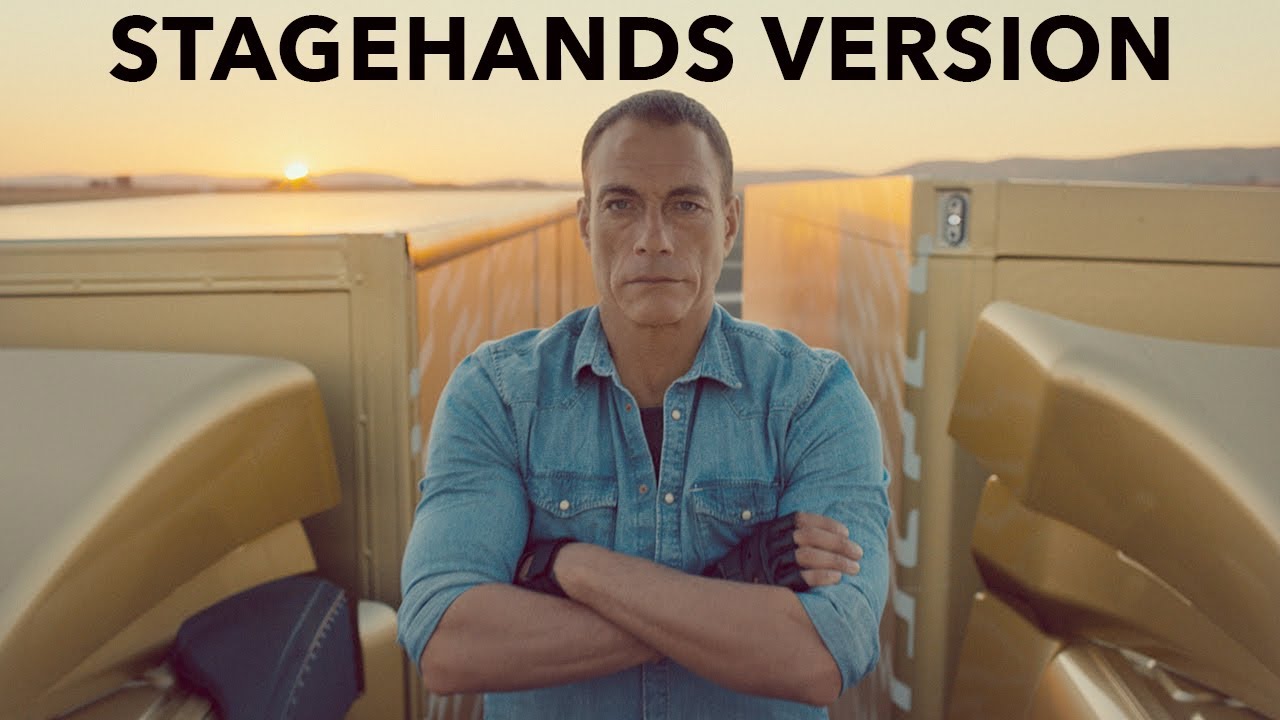 Jean Claude Van Damme    Volvo Truck Epic Split Stunt  Stagehands version