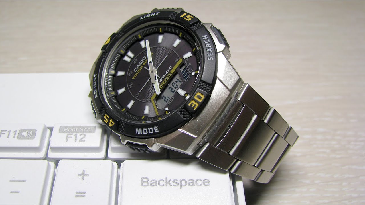 Casio AQS800WD 1EV Slim Solar Multi Function Analog Digital Watch
