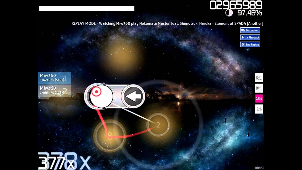 [osu!] Nekomata Master feat. Shimotsuki Haruka - Element of SPADA (Miw360)