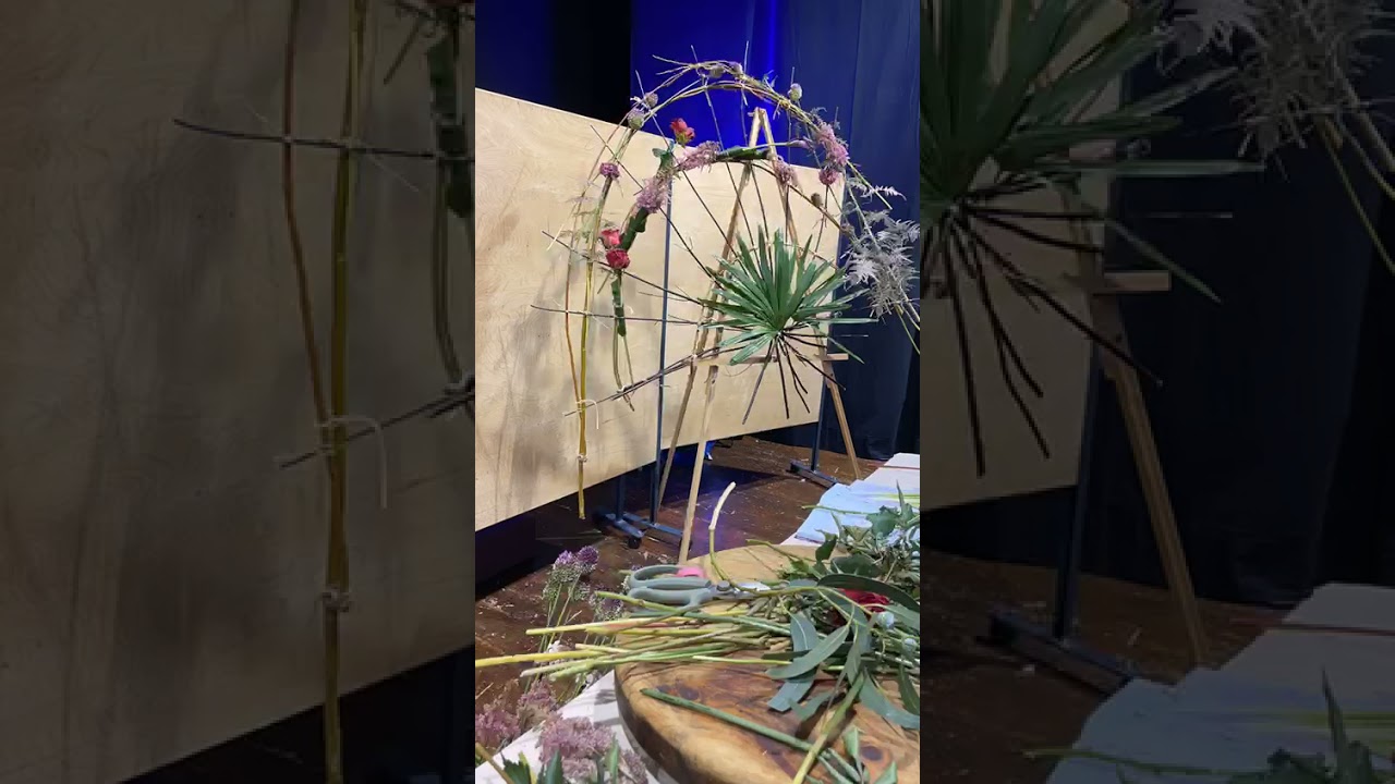 Time lapse of Fleur making a Dancer's Fan of Flowers for Booker Flowers Charity Demonstration Event