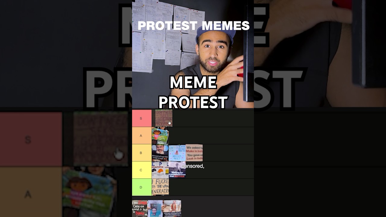 Ranking the protest signs Indian students made 📊 #cjp #protest #memes