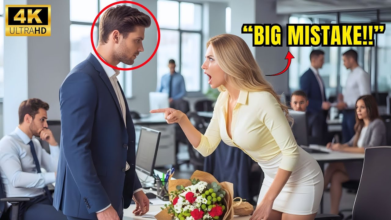The CEO Ignored a Single Dad… Until the Flowers on His Desk Triggered Her Jealous Rage