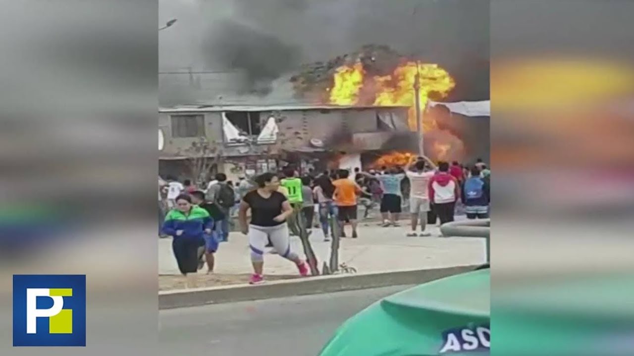 El momento en que explota un camión cisterna en una calle: el accidente dejó muerte y destrucción