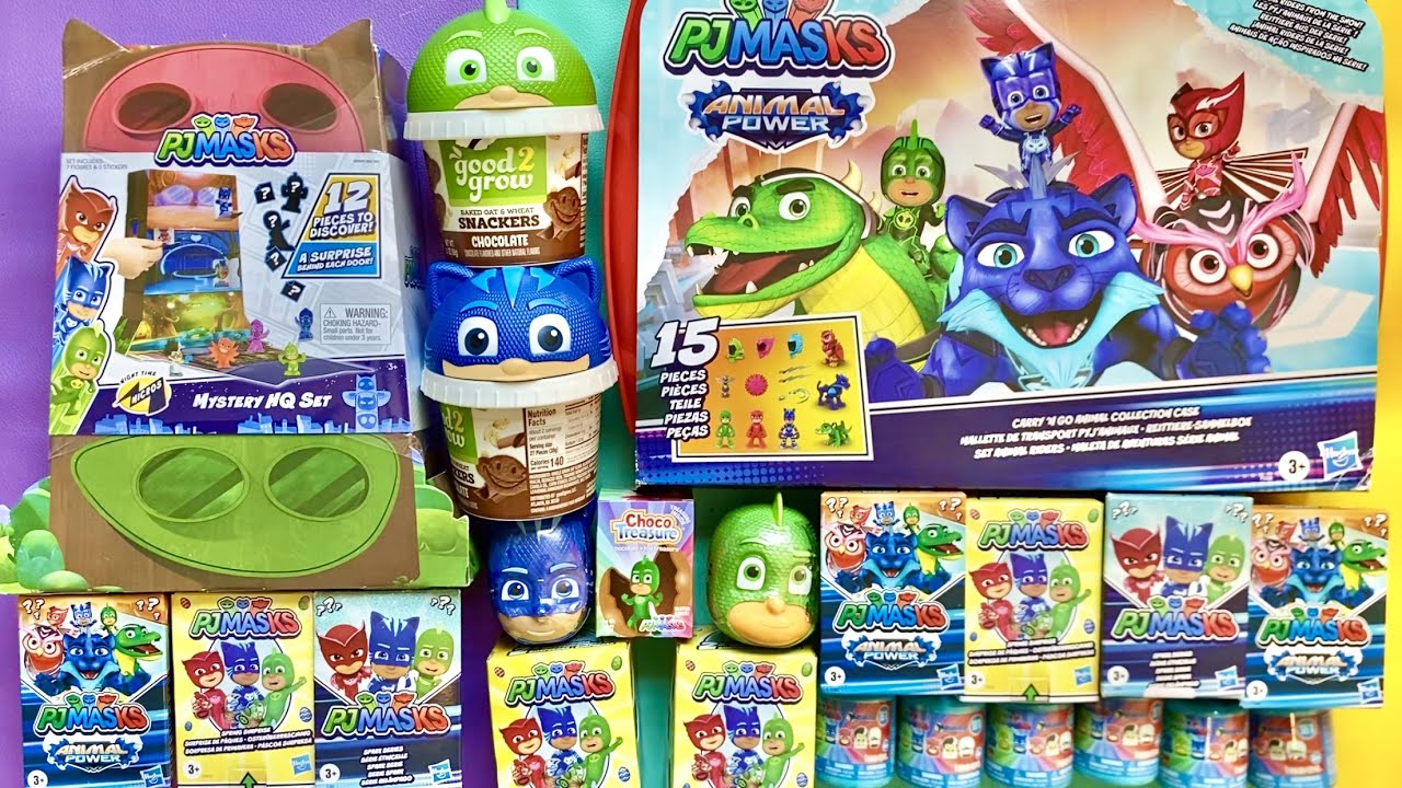 HUGE PJ MASKS Disney SURPRISE TOYS🦎 Unboxing Mystery Boxes Blind Bags ASMR Complete Collection 2023