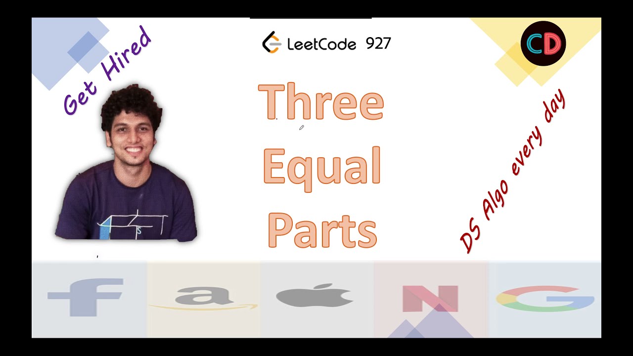 Three Equal Parts | Leetcode 927 | Live coding session