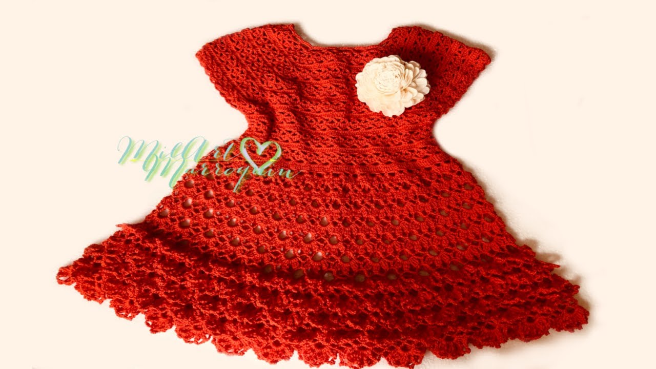 Vestido para Niña de 5-6 años Crochet (cc)
