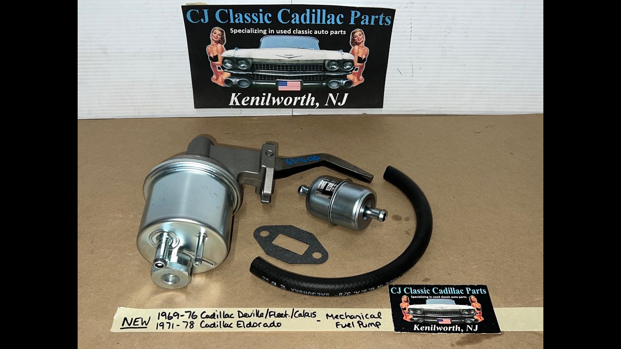 BRAND NEW 1969-1976 Cadillac MECHANICAL FUEL PUMP with METAL INLINE FUEL FILTER