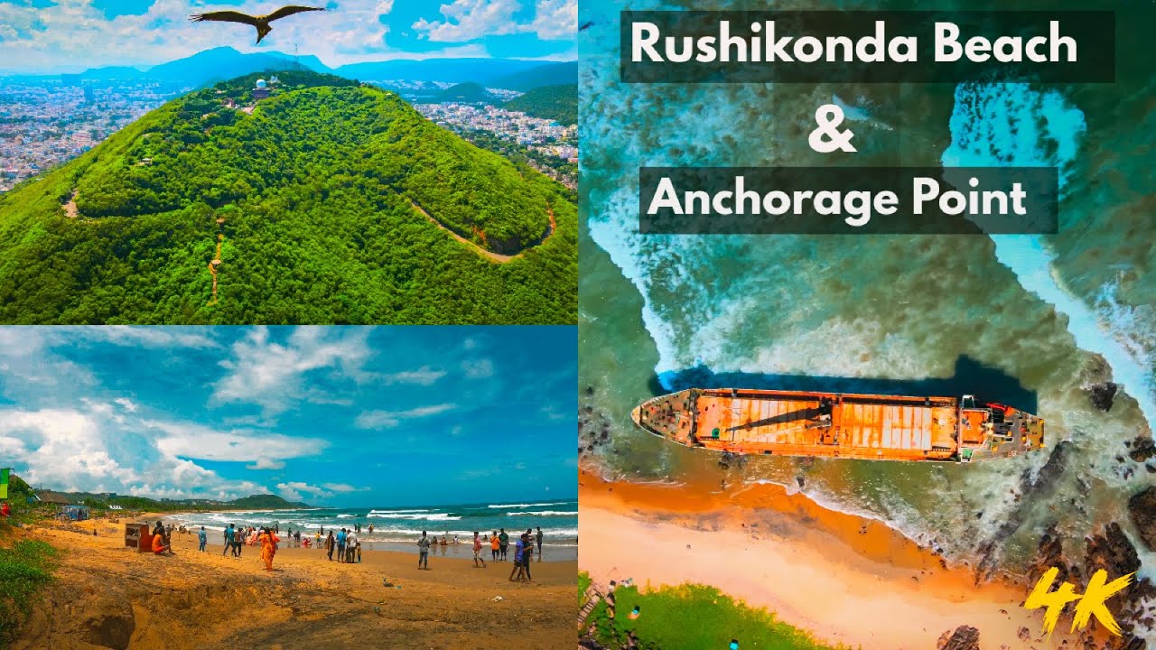 Rushikonda Beach & Anchorage Point || DRONE SHOTS 4K (UHD) ||