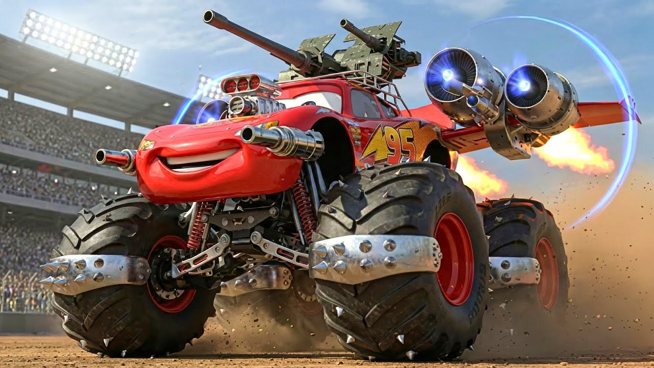 Monster Truck McQueen vs Raptor Racer 😱 | The Most Insane Track Battle Ever!