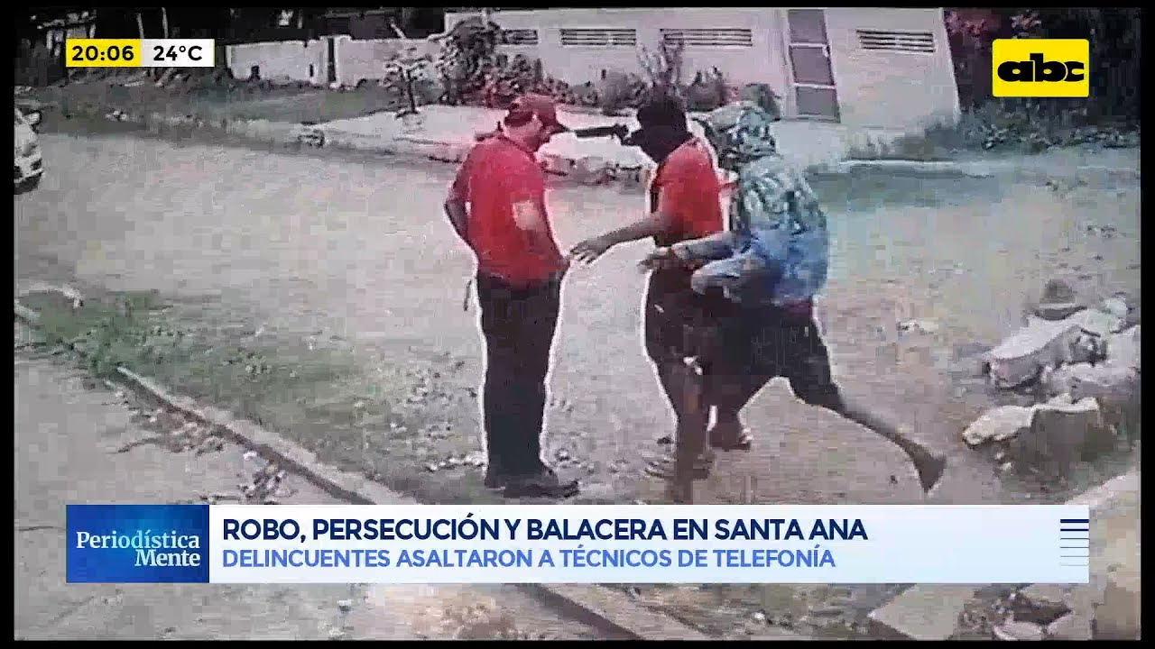 Robo, persecución y balacera en Santa Ana