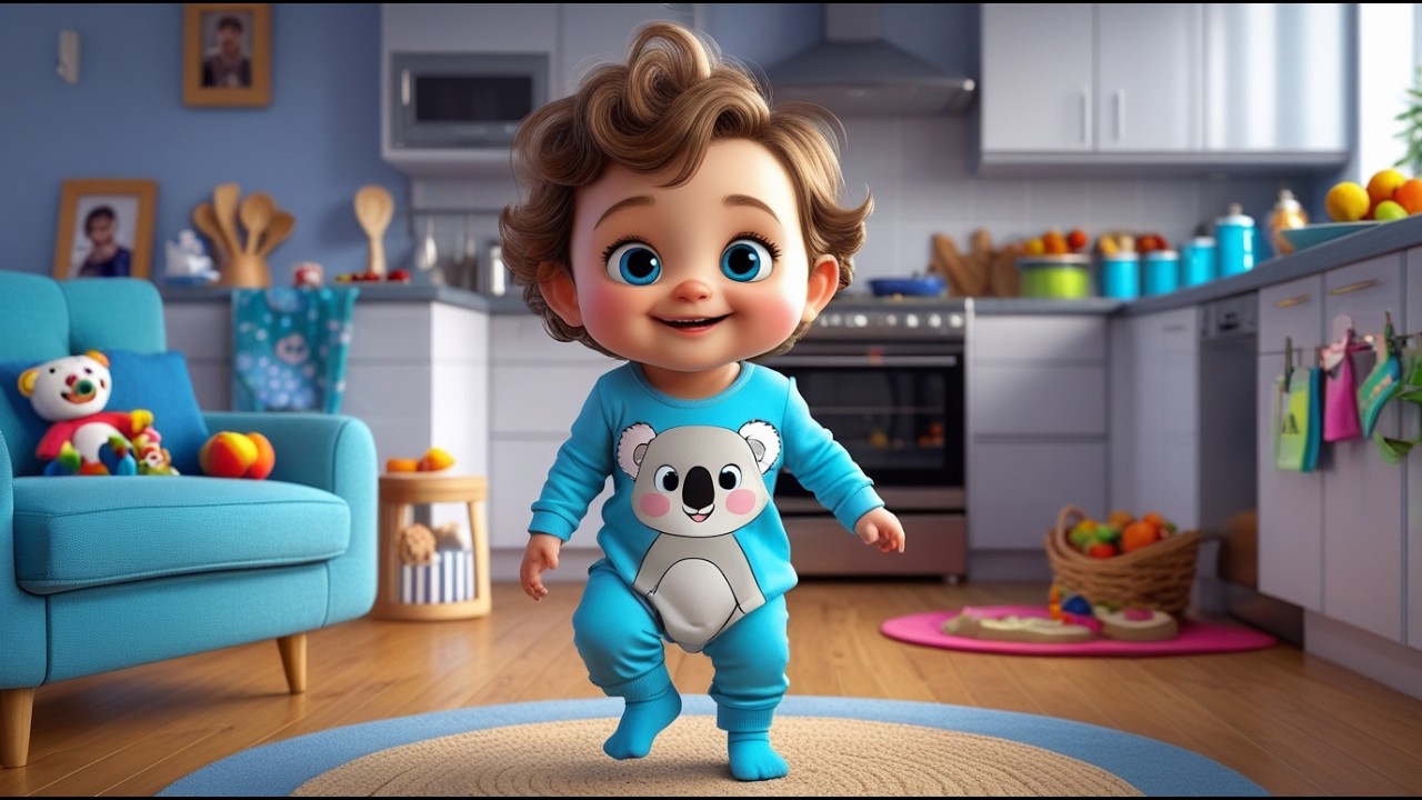 Baby Johny’s Sneaky Night Walk 👶🌙 | Cute Kitchen Adventure for Kids (Disney Style)