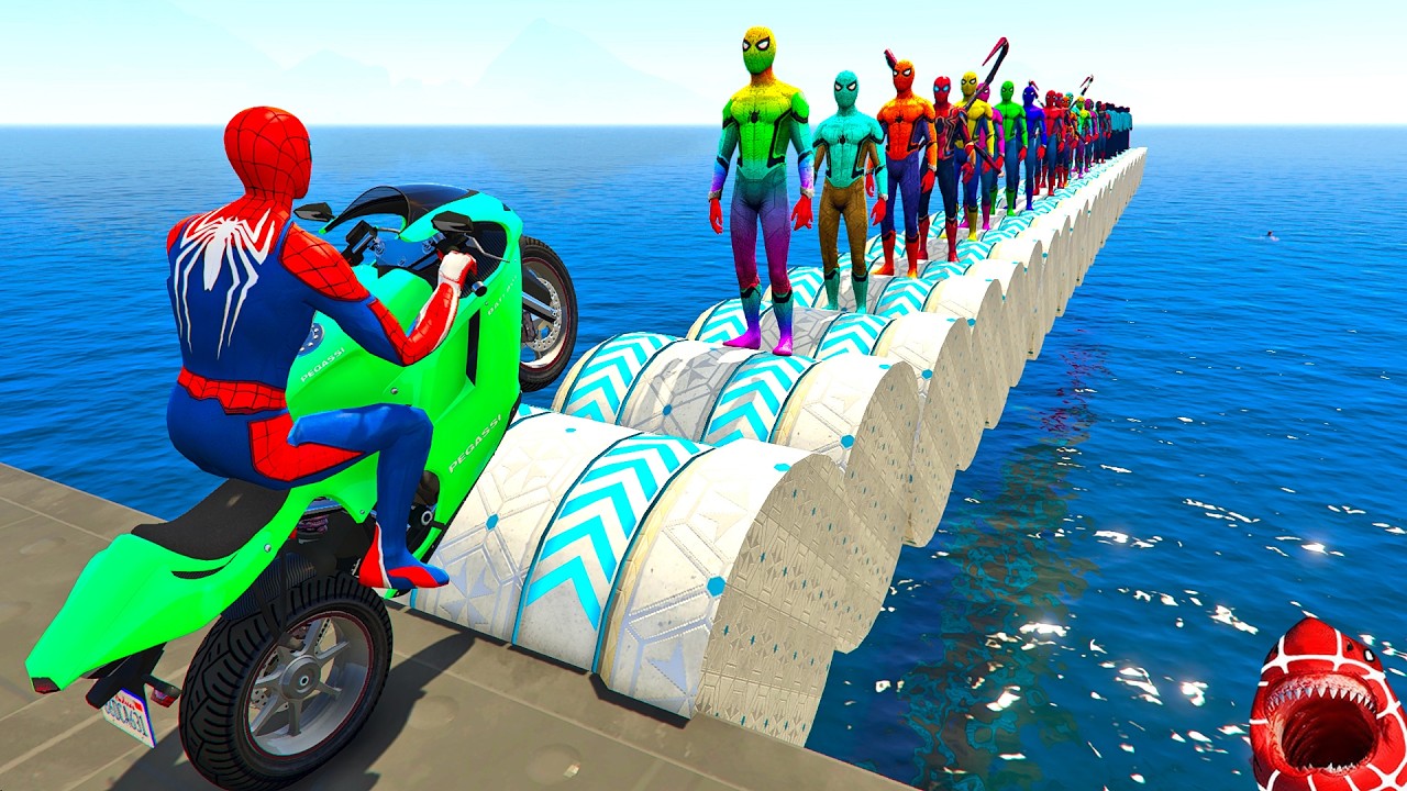 الرجل العنكبوت انقاذ باتمان Spider-Man Rescue batman vs iron man vs venom funny Game GTA 5 superhero