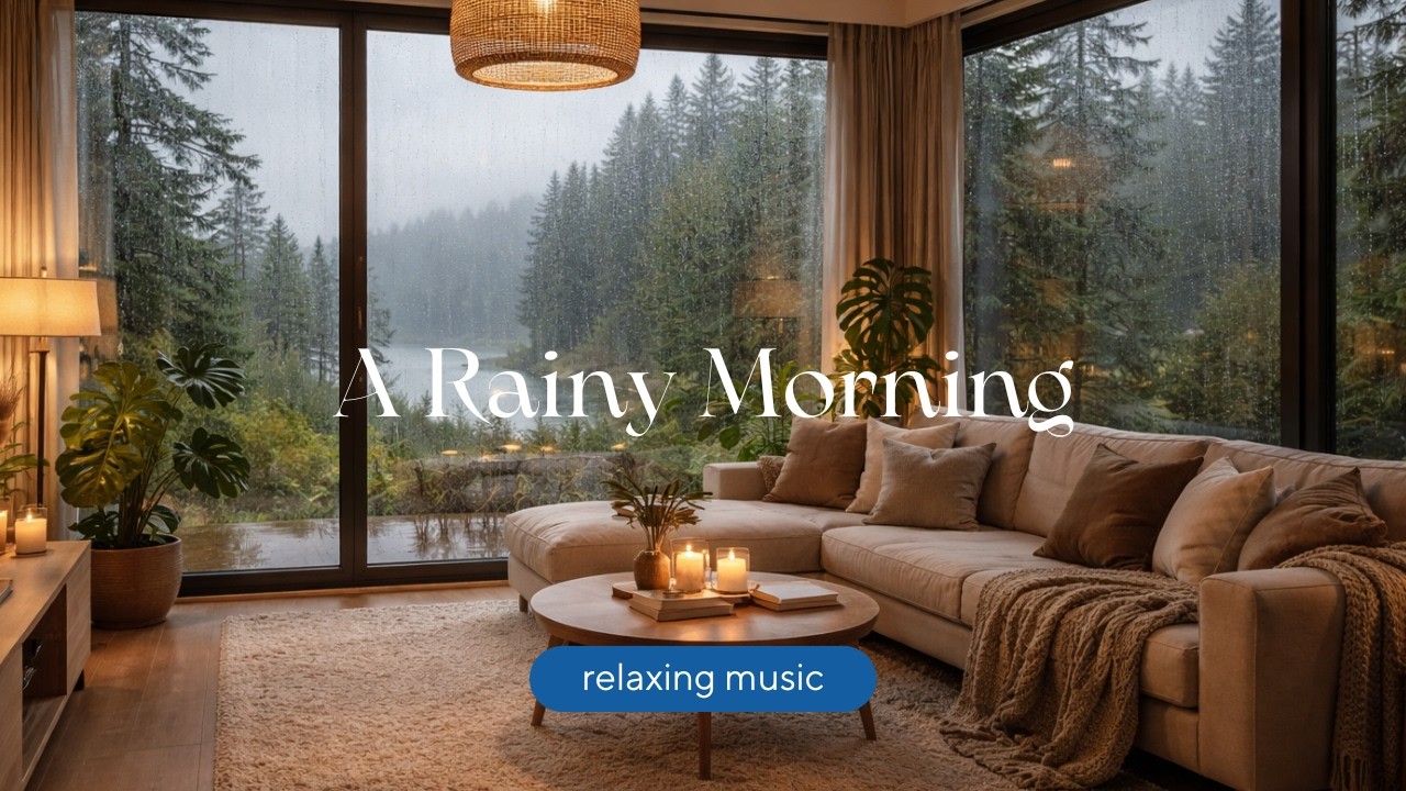 A Soft Rainy Morning By The River 🌧️ | Relaxing Nature Sounds for Sleep, Study & Stress Relief