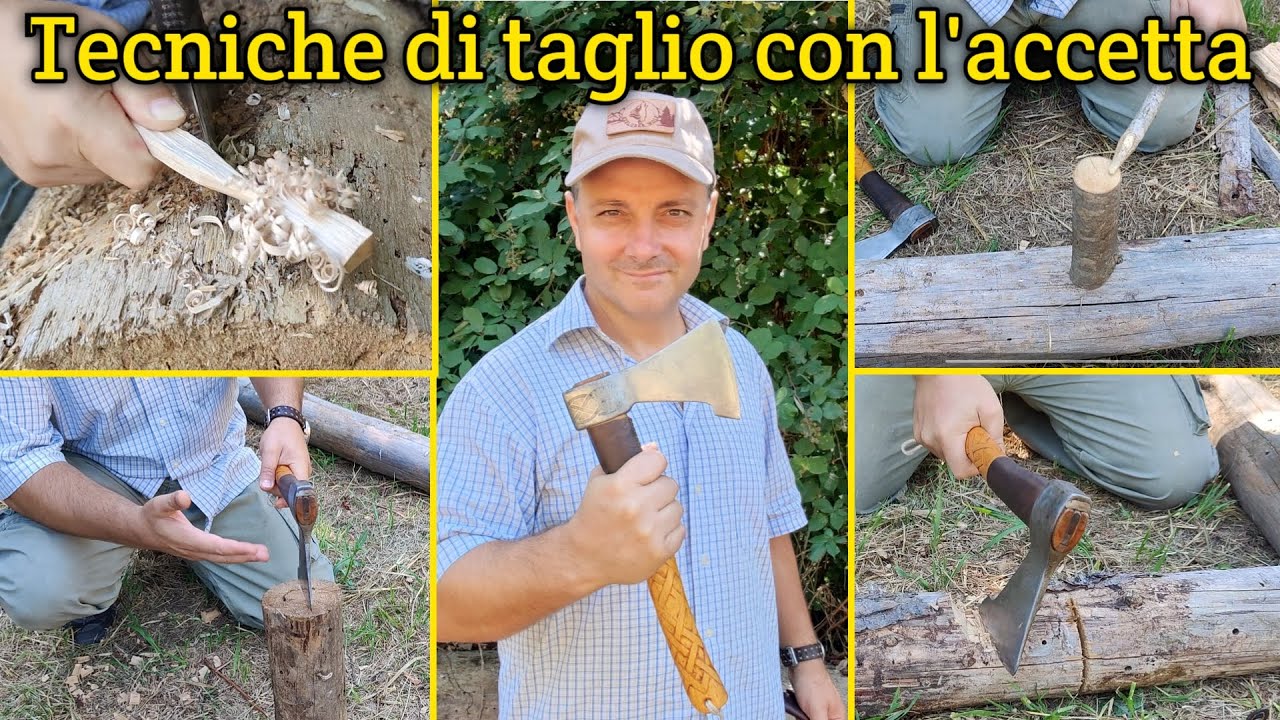 Tecniche di taglio e norme di sicurezza con l'accetta.