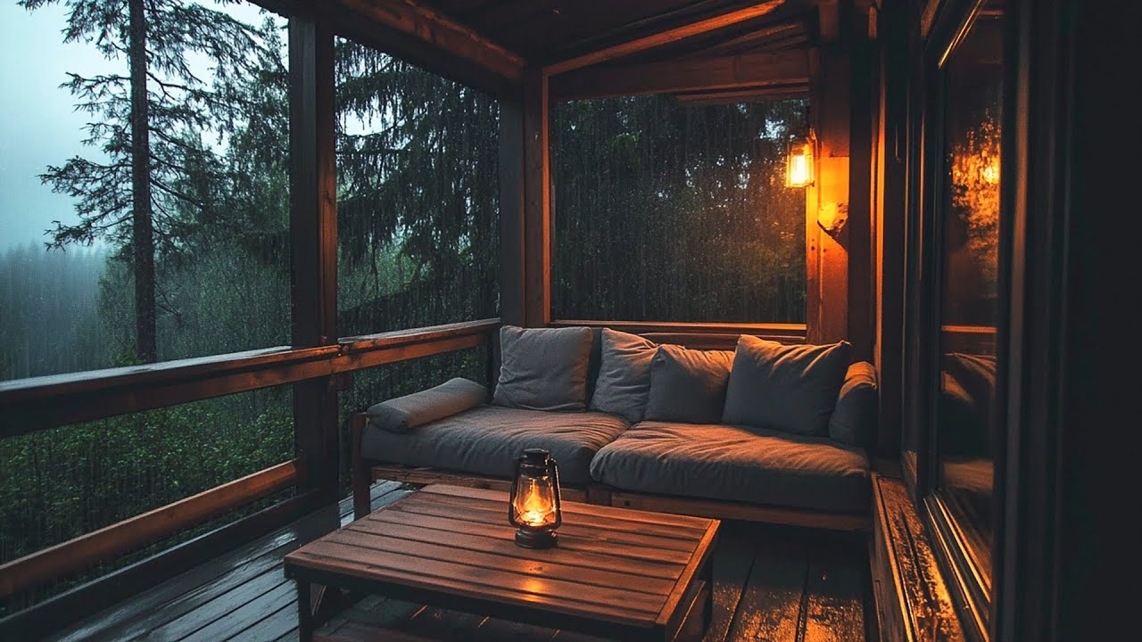 Deep Sleep Forest Cabin 🌙 Gentle Night Ambience with Window View