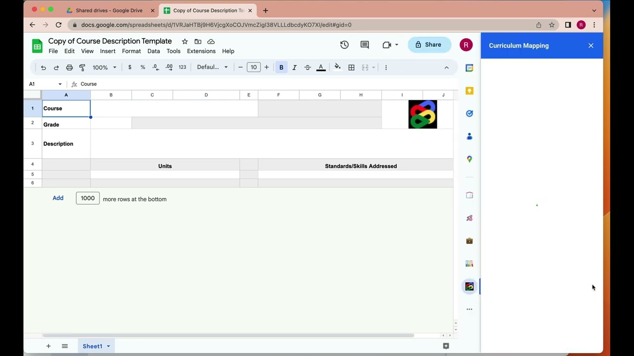 Curriculum Mapping with Google Workspace:  Course Descriptions Overview Demo
