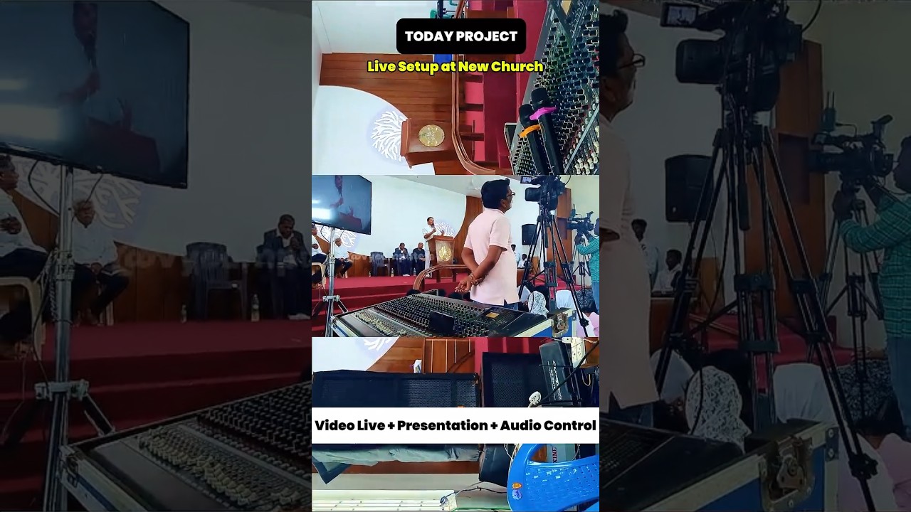 New Church Audio & Video Live Setup | தேவாலய லைவ் ஆடியோ வீடியோ செட்டப் 