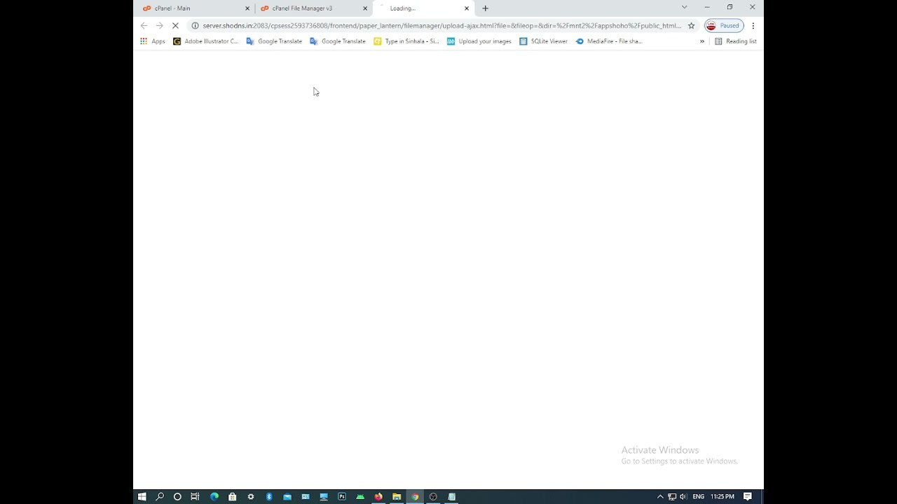how to upload admin panel in server side for Airvpn