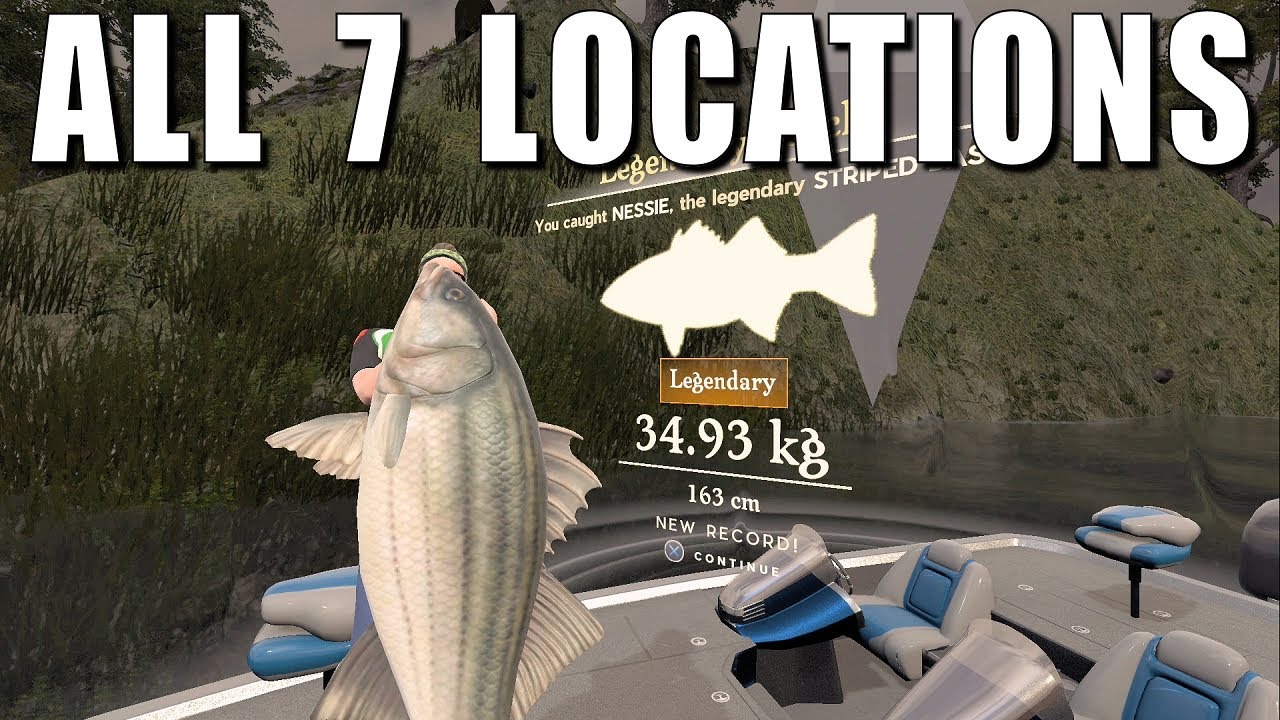 Rapala Fishing - Locations Of All 7 Legendary Fish (Catching All 7 Legendary Fish)