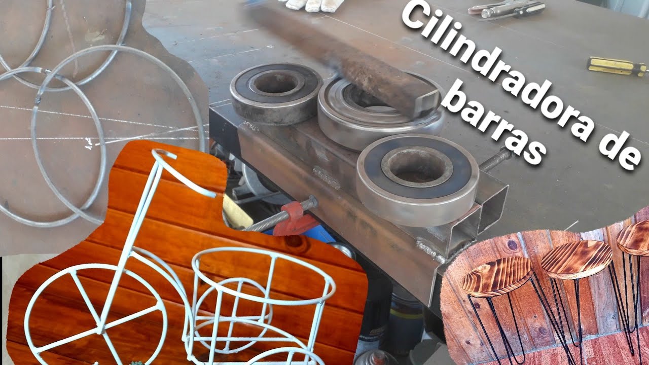 CILINDRADORA DE BARRAS | HERRAMIENTA CASERA CON RODAMIENTOS