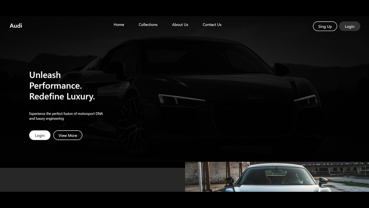 Build a Stunning Audi R8 Website using React & Tailwind CSS | Modern UI Design Tutorial