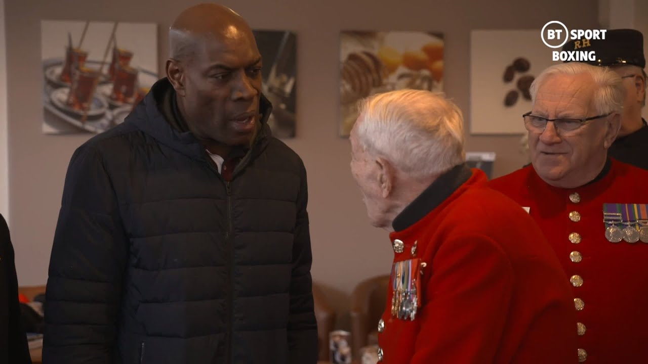 Proper respect! Frank Bruno and Daniel Dubois meet the Chelsea Pensioners