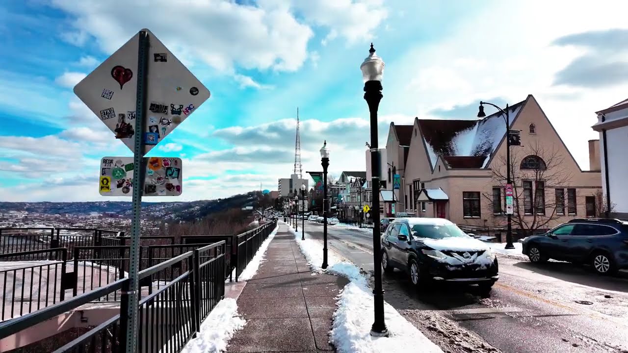 First Snow of 2026: New Year’s Day Walking Tour – Mount Washington & Shadyside Pittsburgh 4K ❄️