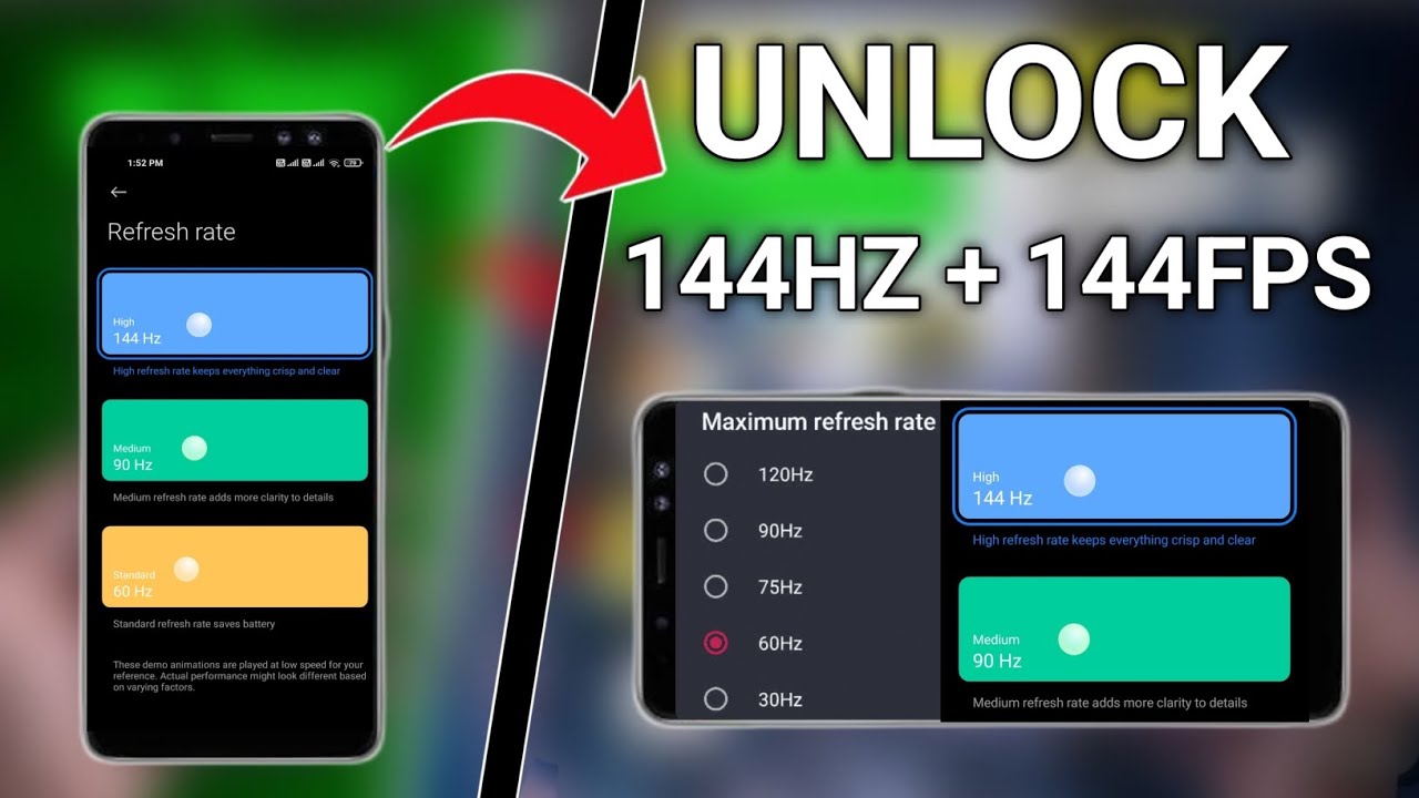 Разблокировка Android 120 кадров в секунду + частота обновления 144 Гц без рута. 100% работоспосо...