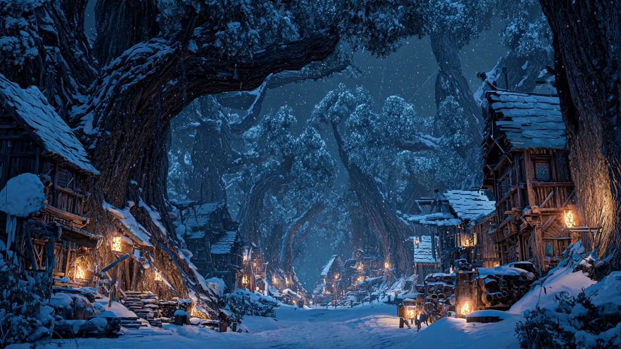 Medieval Village Hidden Among Ancient Oaks | Celtic Fantasy for Peaceful Rest