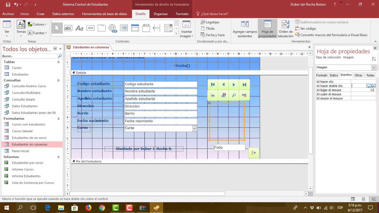 Foto vinculada Microsoft Access