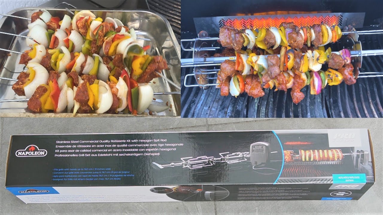 NAPOLEON Rotisserie Spit Rod & Shish-Kebab Skewer Wheel // UNBOXING & REVIEW