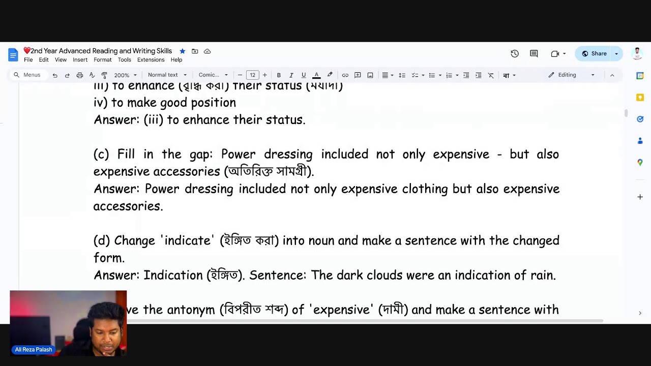 2nd Year Advanced Reading and Writing Skills | Passage 4. (About Education)