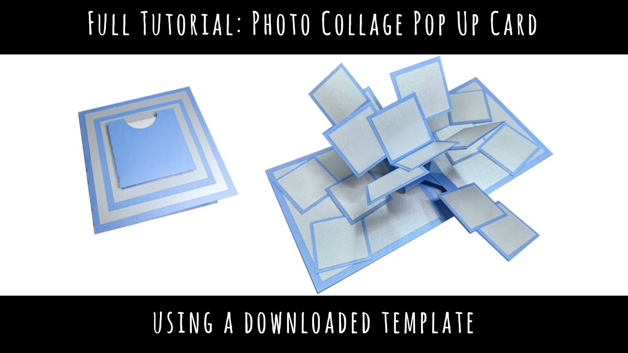 Full Tutorial Photo Collage Pop Up Card | SVG File