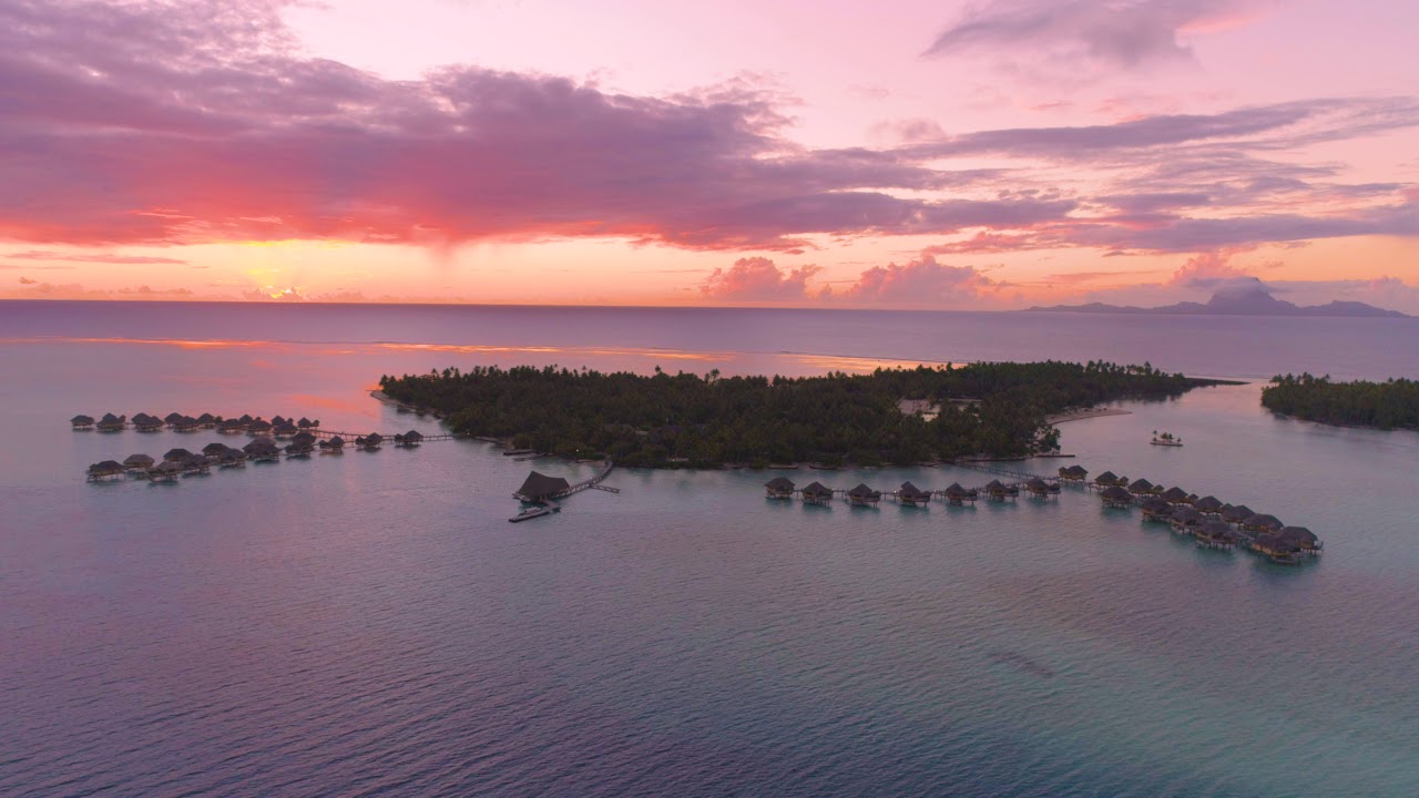 Dreamy Sunset at Le Tahaa Island Resort on the beautiful island of Tahaa in French Polynesia