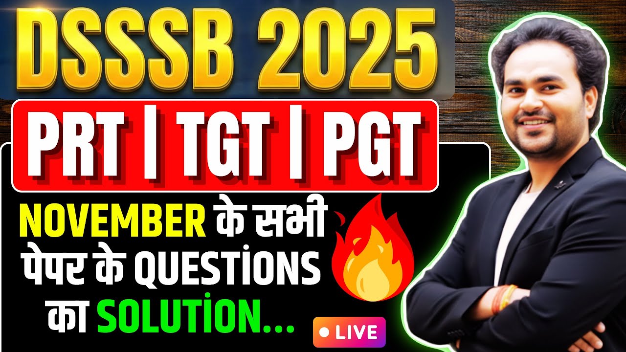 CLASS 89 : DSSSB MATHS PYQ by Jai | Important for PRT  TGT PGT Exams