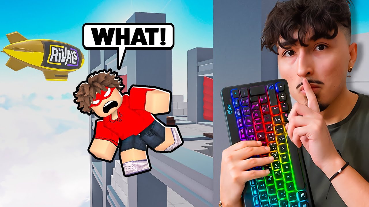 I Pranked KAYE with a WIRELESS KEYBOARD in Roblox Rivals!