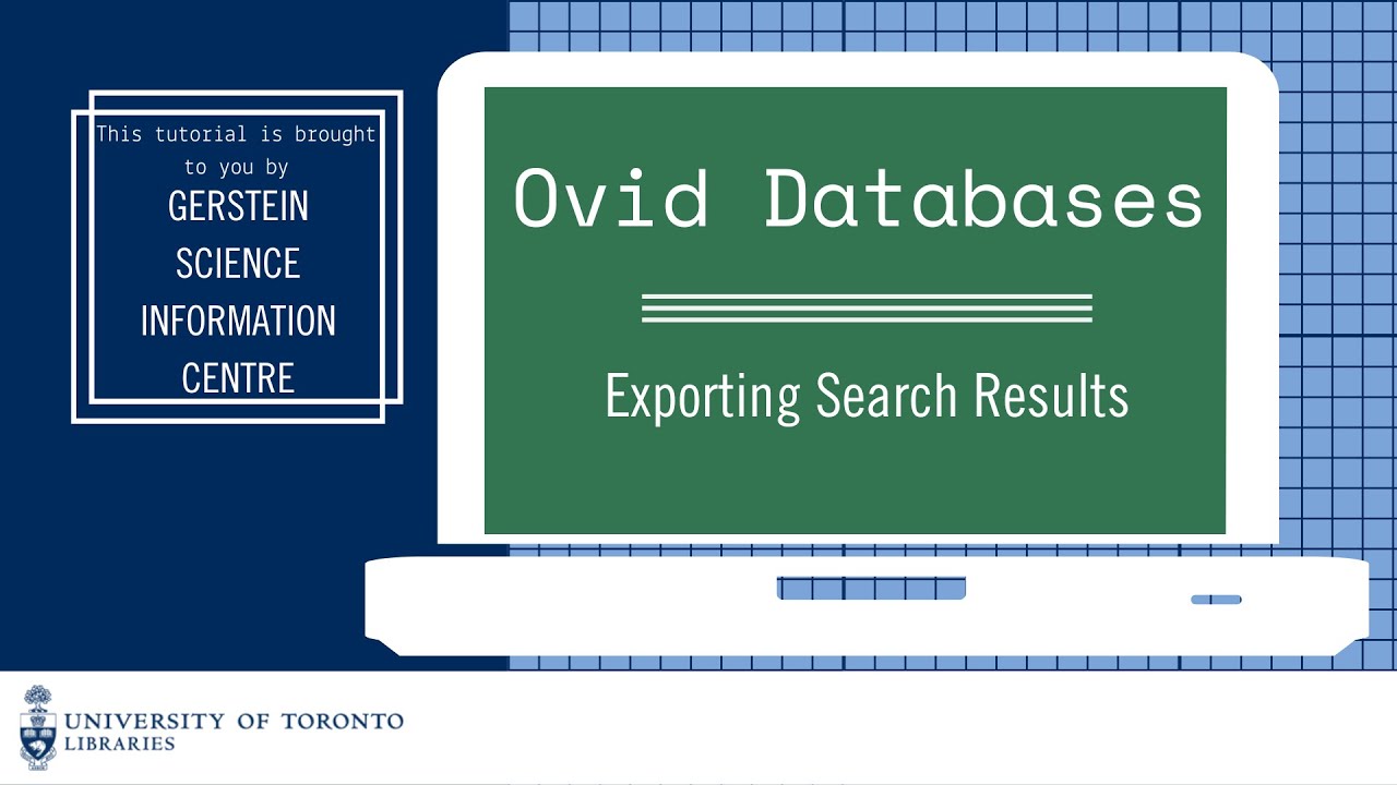 Exporting Searches in Ovid Databases