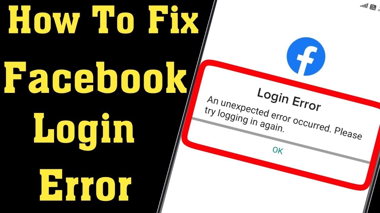Login Error On Facebook App On iPhone